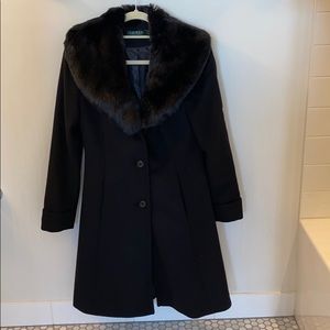 Lauren by Ralph Lauren Coat with faux fur collar
